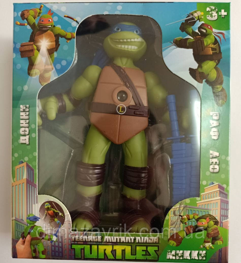 Ігрова фігурка 0810B15 Герої Черепашки ніндзь TMNT 1 герой Леонардо 15 см, вбудований проєктор