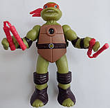 Ігрова фігурка 0810B15 Герої Черепашки ніндзь TMNT 1 герой Мікеланджело 15 см, вбудований проєктор, фото 6