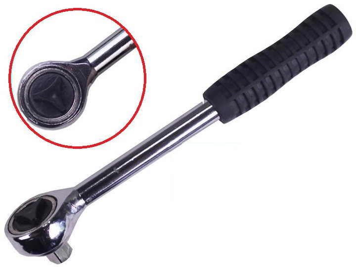 Ключ тріскачка для торцевих головок 3/8 175 мм VOREL-53520