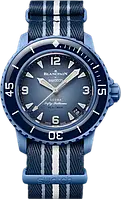 Наручний годинник Swatch × Blancpain Bioceramic Scuba Fifty Fathoms Collection "Atlantic Ocean" (SO35A100)