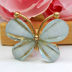 Клейовий декор Метелик 3 см, блакитний