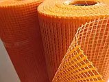 Сітка фасадна армована армована стеклотканева для штукатурки (штукатурна) помаранчева 50м, фото 7
