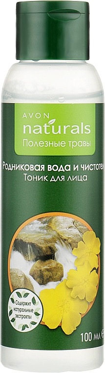 Уценка! Срок 06/24. Тонік для обличчя "Родникова вода та чистотіл" 100 мл Avon Naturals, фото 1