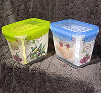 Судочек-контейнер герметичный пищевой Dunya Plastik Fresh Box прямоугольный глубокий с крышкой 825 мл (30351)