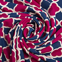 Ткань костюмная креп Prada Мeri бордо, Абстракція