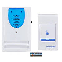 Дверний дзвінок від батарейок Luckarm Intelligent 8203 бездротовий. Колір: блакитний TOS