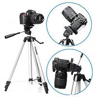 Штатив для камери, телефона, трипод, тринога TriPod 330A 0.50-1.35м, штатив для блогера, для зйомки TOS