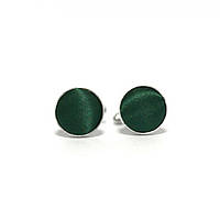 Круглые запонки Gofin Зеленые-Изумрудные Однотонные Zphs-3128