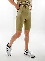 Женские Шорты Nike W NSW TIGHT SHORT RIB SU Бежевый L (7dFJ4876-276 L)