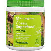 Amazing Grass, Green Superfood, повышение энергии, лимон и лайм, 210 г (7,4 унции) Днепр