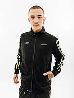 Мужская Куртка Nike M NSW REPEAT SW PK TRACKTOP Черный M (7dFD1183-011 M)