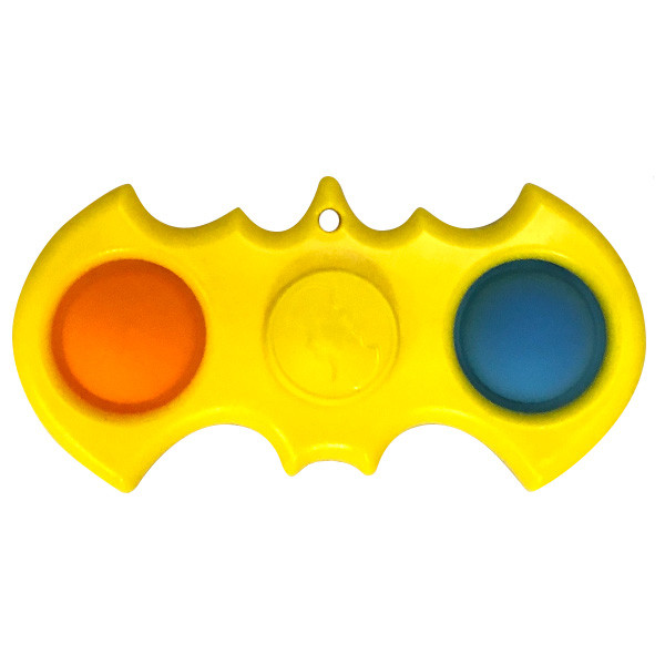 Simple Dimple Антистрес Іграшка Сімпл Дімпл - (Pop It - Поп Іт - Попіт - Popit) - Жовтий Спінер Бетмен - 2 пупирки