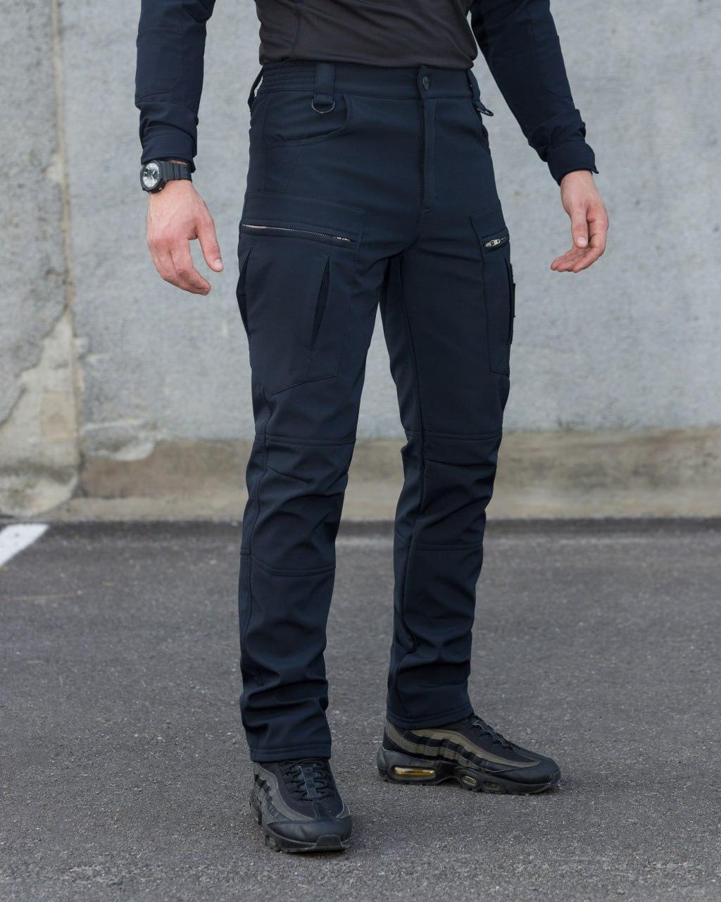 Карго штани сині чоловічі Softshell
