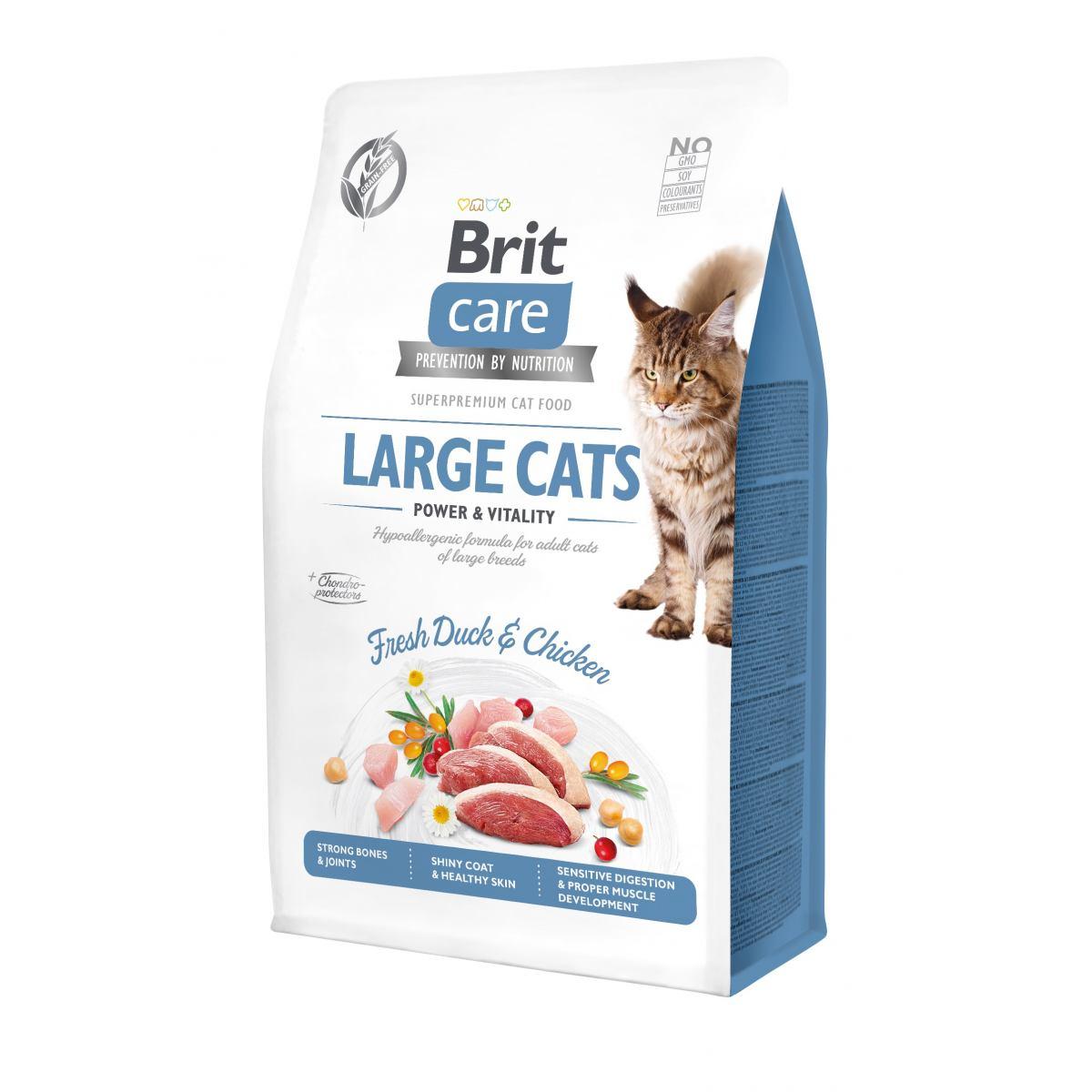Корм для Кошек Крупных Пород Brit Care Large Cats Power Vitality 0.4 Кг ...