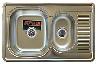 Мойка кухонная из нержавеющей стали Platinum 7850D САТИН 08 / 180