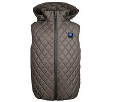 Жилет із підігрівом від USB Shine L, хакі, фото 3