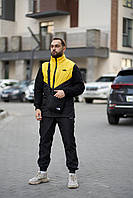 Комплект мужской "Clip" TNF: жилетка желто-черная + брюки "President" черные. БАРСЕТКА В ПОДАРОК! TOS