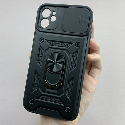 Чохол для Apple iPhone 11 протиударний із шторкою захистом для камери чохол на телефон айфон 11 чорний, фото 1