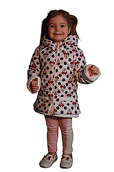 Легка дитяча куртка для дівчинки зріст 110-128