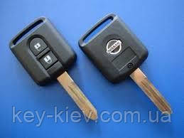 Ключ Nissan Micra, Navara, Note, Tiida, Qashqai, X-Trail (корпус) 2 кнопки, лезо NSN14