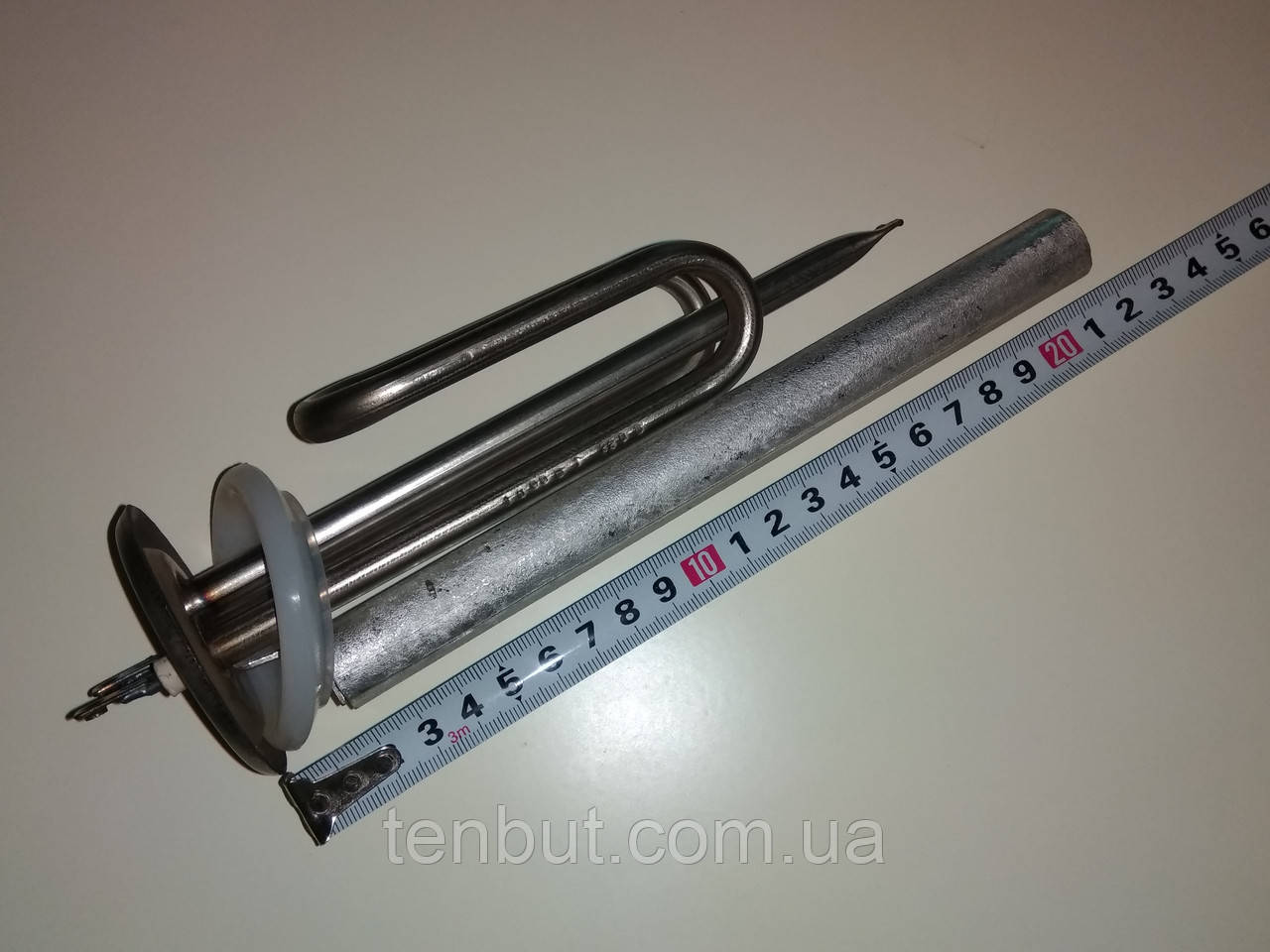 Тен для бойлера Grunhelm у зборі неіржавка сталь 1.5 кВт. / 220 В./ Ø-62 мм. виробник Україна