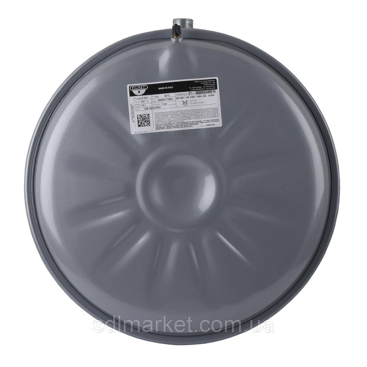 Бак Zilmet oem-pro для монтажу в котли плоский Арт. 531 10 л 3bar рифлений ( 13B6001018)