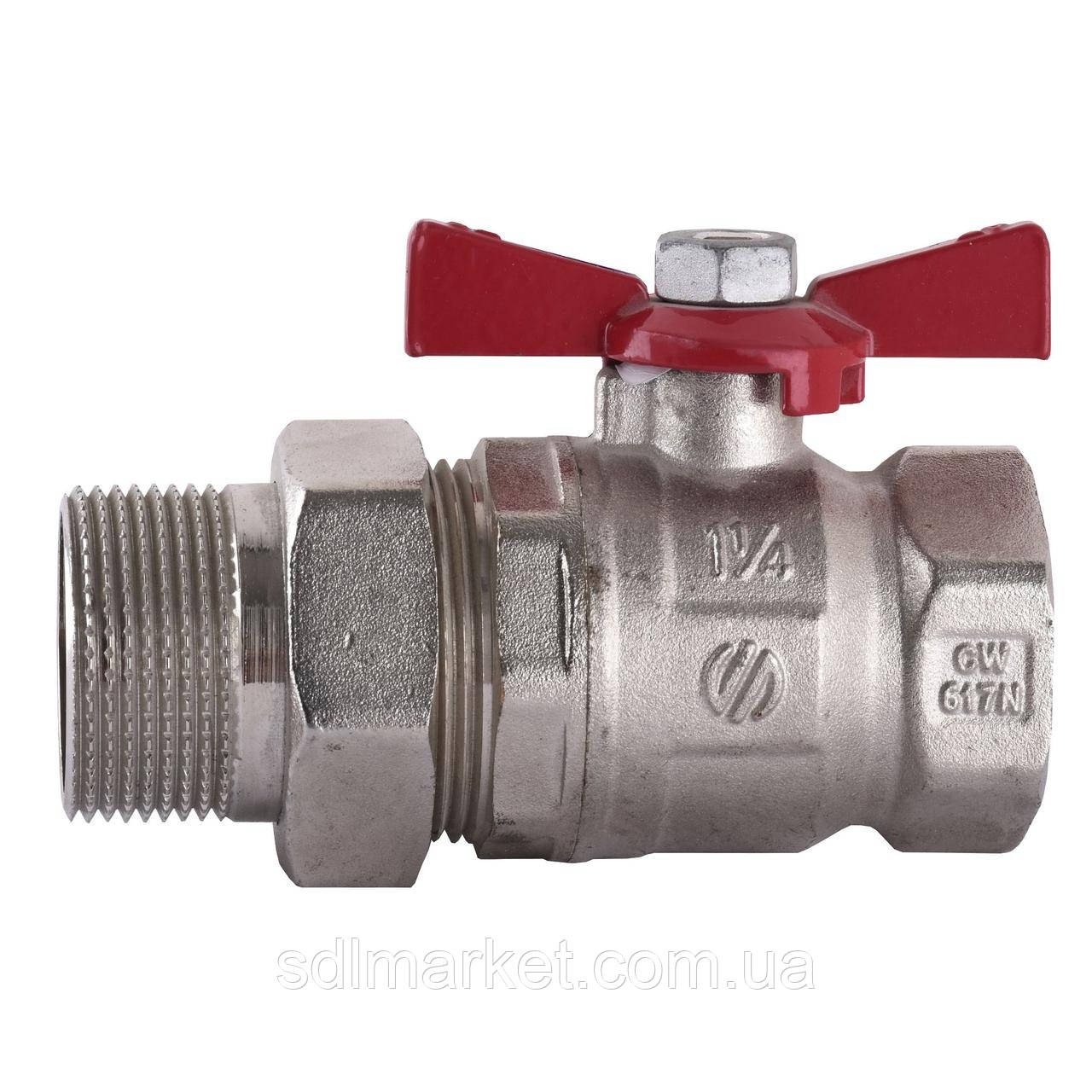 Кран кульковий прямий з американкою ARCO 1 1 1 1/4" SENA 154106