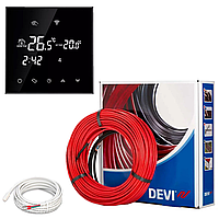 Тепла підлога DEVIflex 18T (1,4 м2). Кабель DTIP-18 (180Вт-10м) з терморегулятором Ecoset BHT 800 Wi-Fi