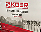 Радіатор Біметалевий Koer ULTRA 500x100 (Чехія), фото 5