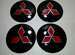 Наклейка опукла на ковпачок диска Mitsubishi 65 мм