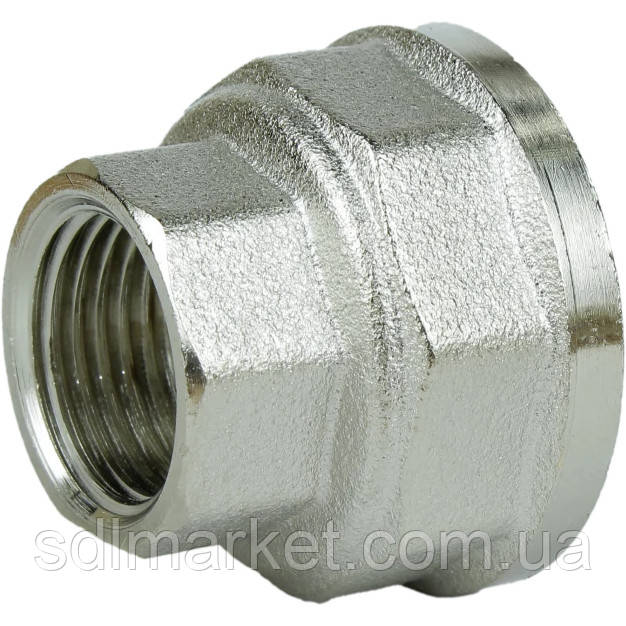 Муфта редукційна 1/2"х1" ВВ нікельована восьмигранна NM751O OPTIMUM