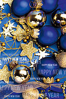 Пакет новорічний гігант вертикальний "Happy New Year" 30х47 см