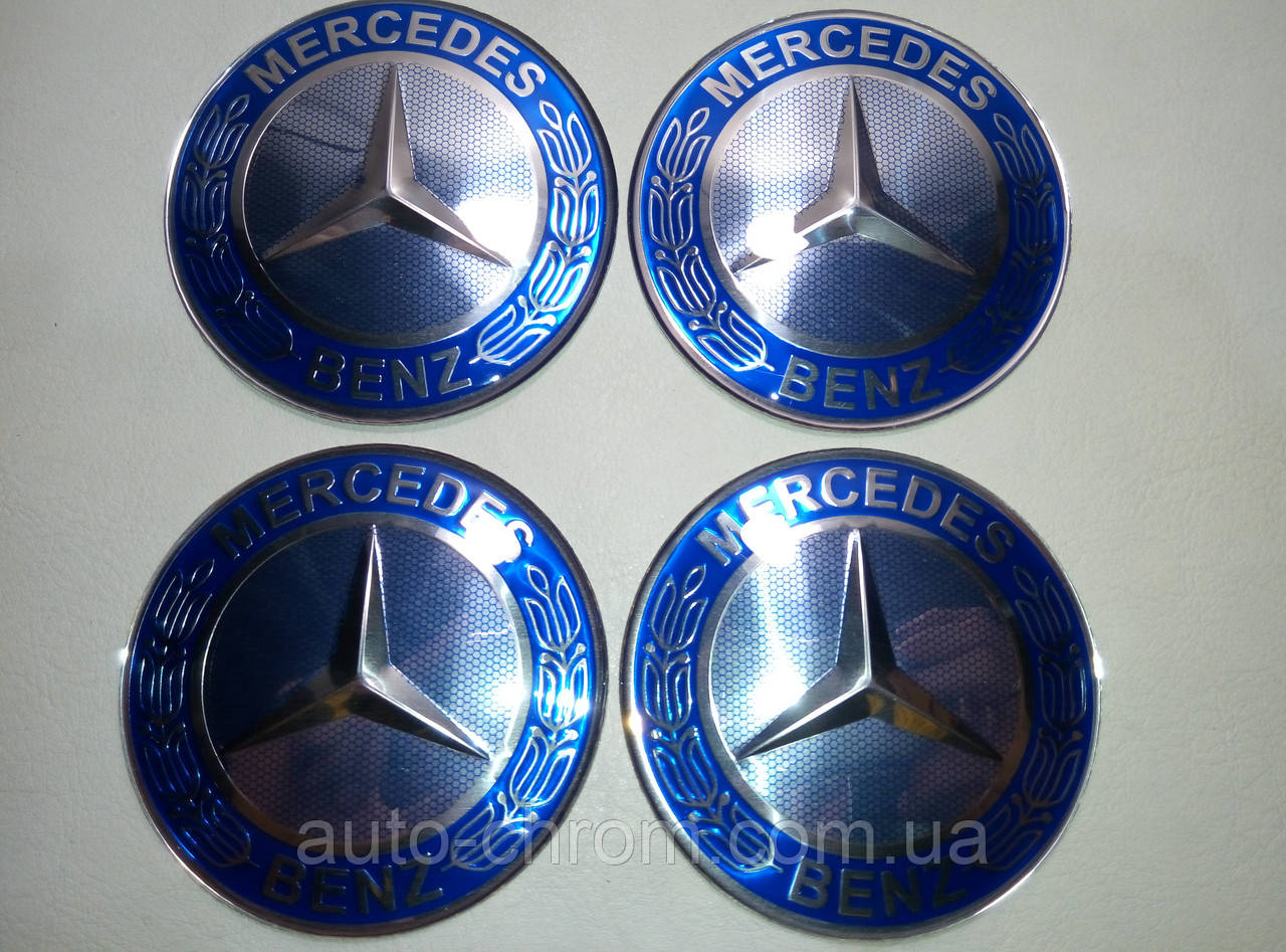 Наклейка опукла на ковпачок диска Mercedes Benz 65 мм
