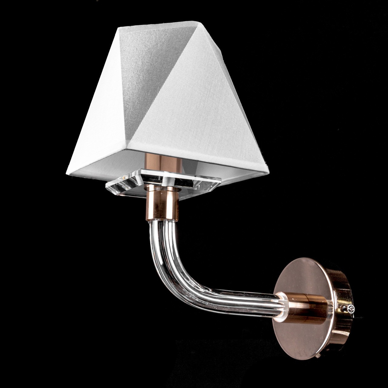 Бра з абажуром на 1 лампу Е14 колір каркасу золотий PM-P13-7290/1W/CL+FGD, фото 1