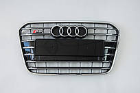 Решітка радіатора Audi A6 2011-2014ged Чорний з хромом (в стилі S-Line)