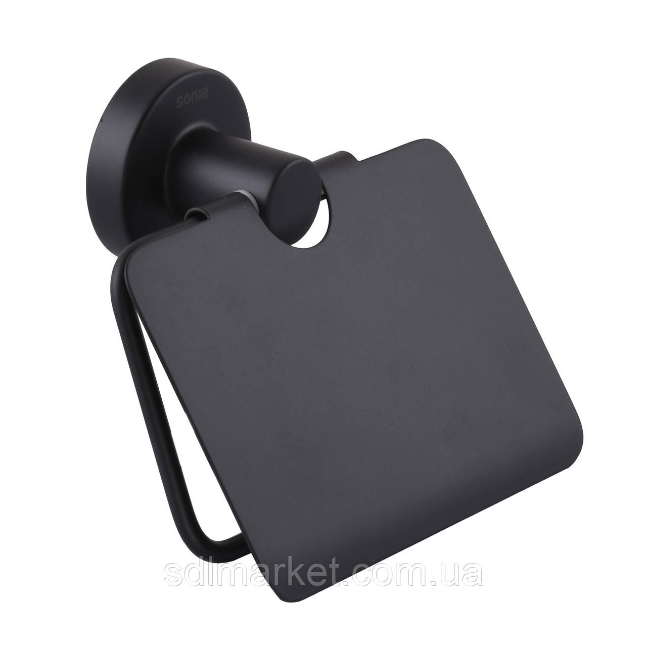 Тримач туалетного паперу з кришкою SONIA ASTRAL BLACK 185207, фото 1