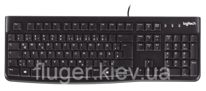 Клавіатура дротова Logitech K120 USB UKR OEM (920-002643)