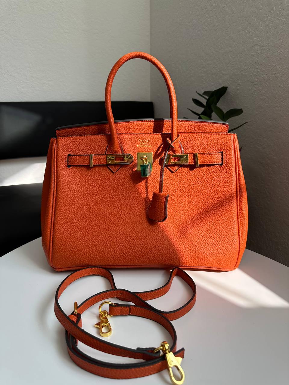 Жіноча сумка Эрмес рожева Hermes Orange, фото 1