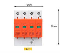 Устройство защиты на 3 фазы от импульсных перенапряжений УЗИП AC 4P 60