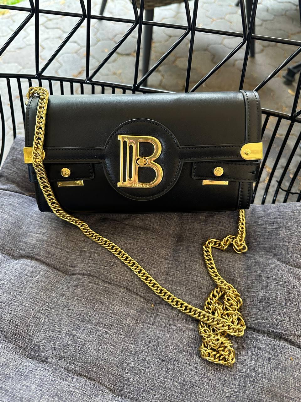 Жіноча сумка Бальман чорна Balmain Black, фото 1