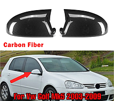 Накладки на дзеркала VW (Фольцваген) Golf 5, EOS, Golf 5/6 Plus, Jetta 5, Passat B5.5/B6, Sharan- Карбон (стиль GTI), фото 3
