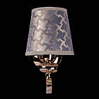 Бра з абажуром на 1 лампу Е14 колір каркасу золотий PM-P13-7224/1W/FGD, фото 2