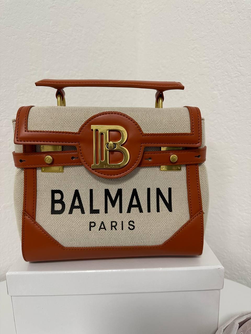 Жіноча сумка Бальман бежева Balmain Beige giraffee, фото 1