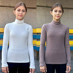 Гольф утеплений підлітковий, унісекс, рубчик, розміри на зріст 128-154 зріст