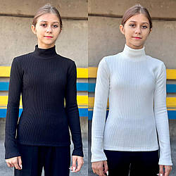 Гольф утеплений підлітковий, унісекс, рубчик, розміри на зріст 128-154 зріст