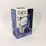 Навушники для дітей бездротові Cat VZV 23M | Дитячі навушники із вушками | Блютуз навушники PH-972 з вушками, фото 3