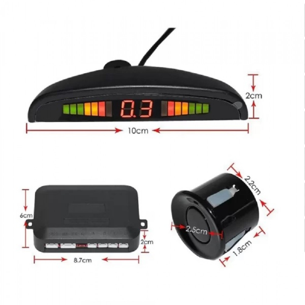 Парктронік Assistant 068 D=22mm /4датч/LED/"beeper"/black (спрацьовує 30-200см)