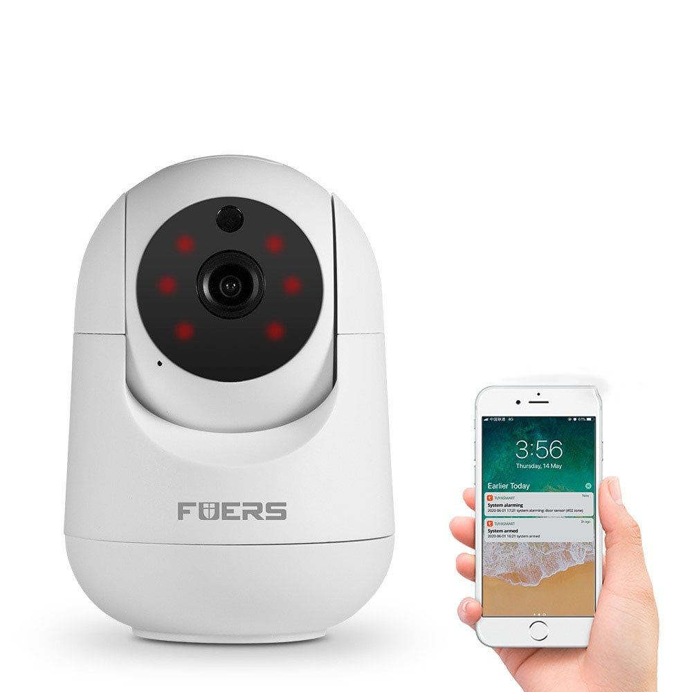 Поворотна Wi-Fi IP камера відеоспостереження Fuers T09T 3MP Tuya
