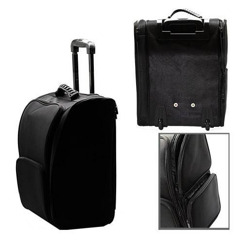 Валіза на колесах, тканинна, чорна