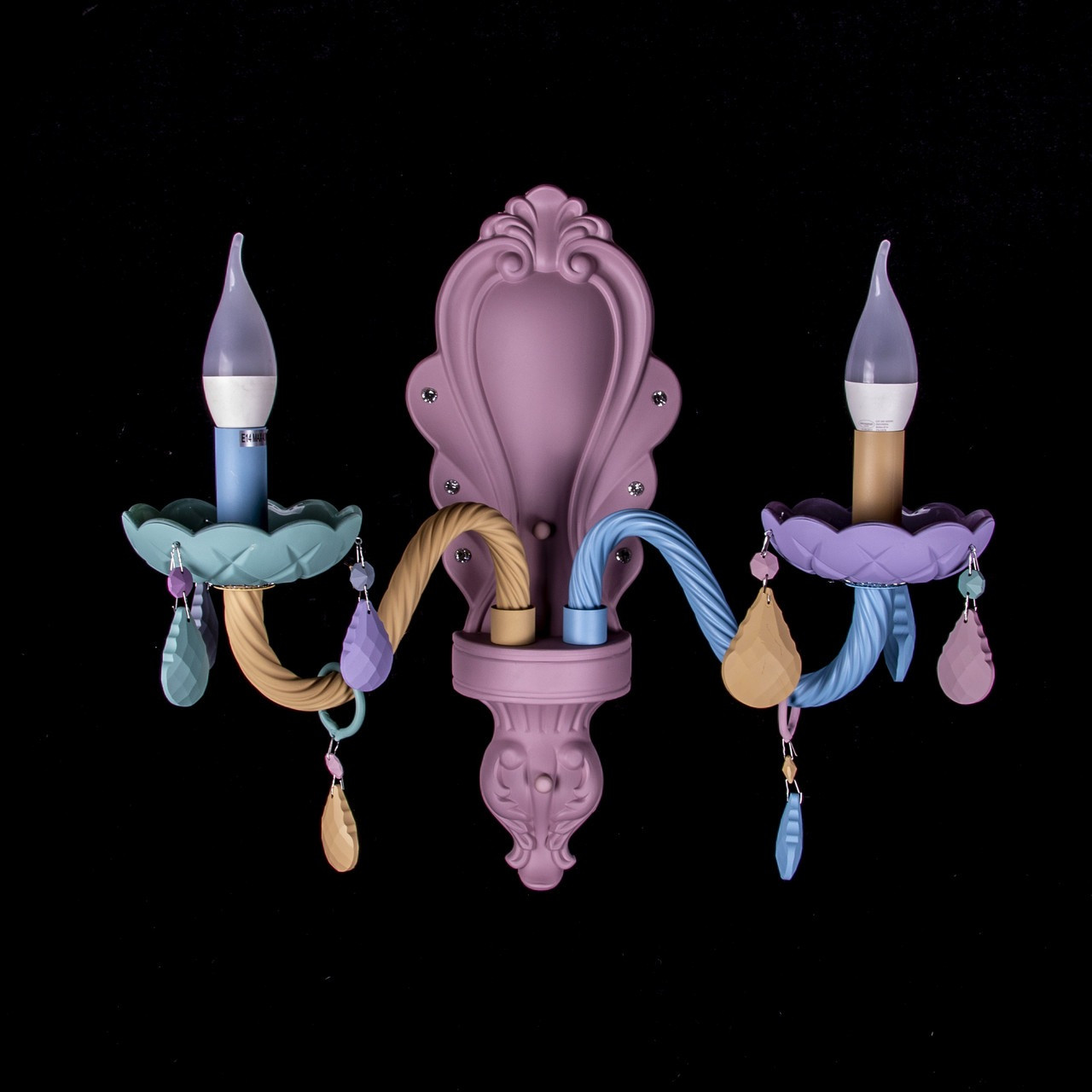 Классическая бра-свеча на 2 лампочки Е14 PM-P13-1424A/2W/COLORS, фото 1